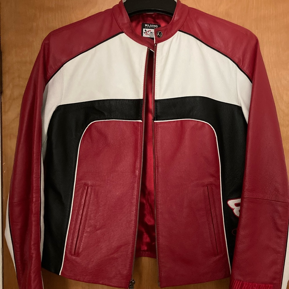 Wilsons Leather Red, White, and Black Jacket - Picture 3 of 11